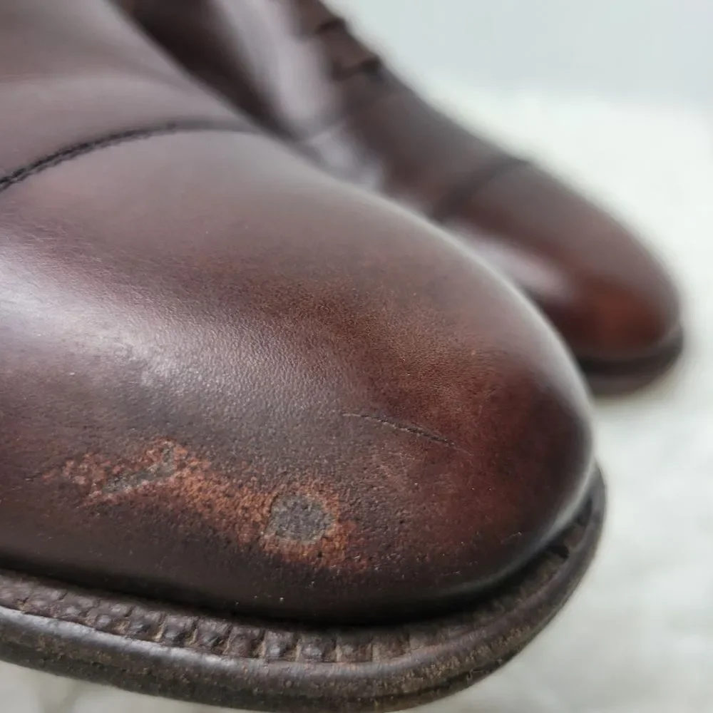J.M. Weston Richelieu Men's Size 10 Oxford Derby Brown Leather 300 Cap Toe